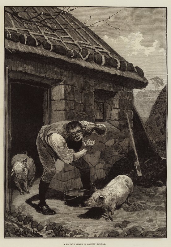Privát borotválkozás Galway megyében alkotó: Richard Caton Woodville junior