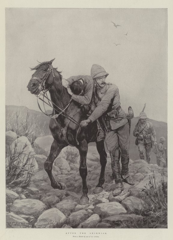 A csetepaté után alkotó: Richard Caton Woodville junior