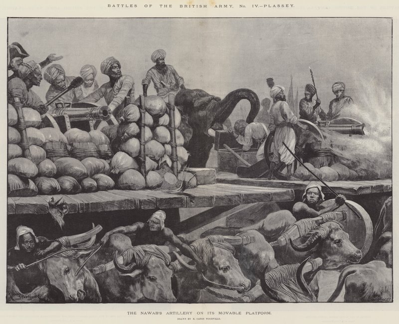 A brit hadsereg csatái, Plassey alkotó: Richard Caton Woodville junior