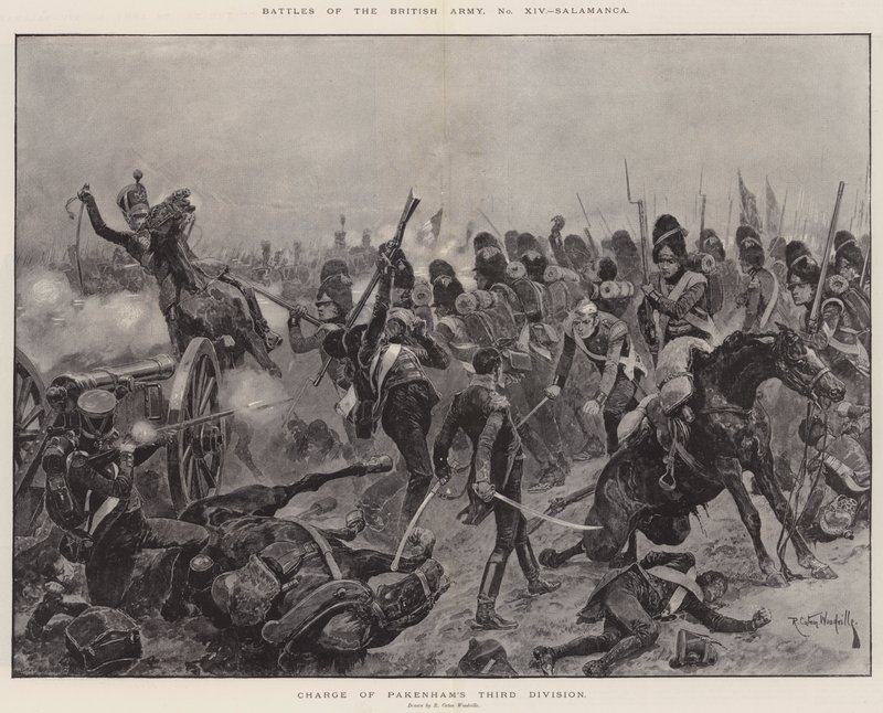 A brit hadsereg csatái, Salamanca, Pakenham harmadik hadosztályának parancsnoka alkotó: Richard Caton Woodville junior