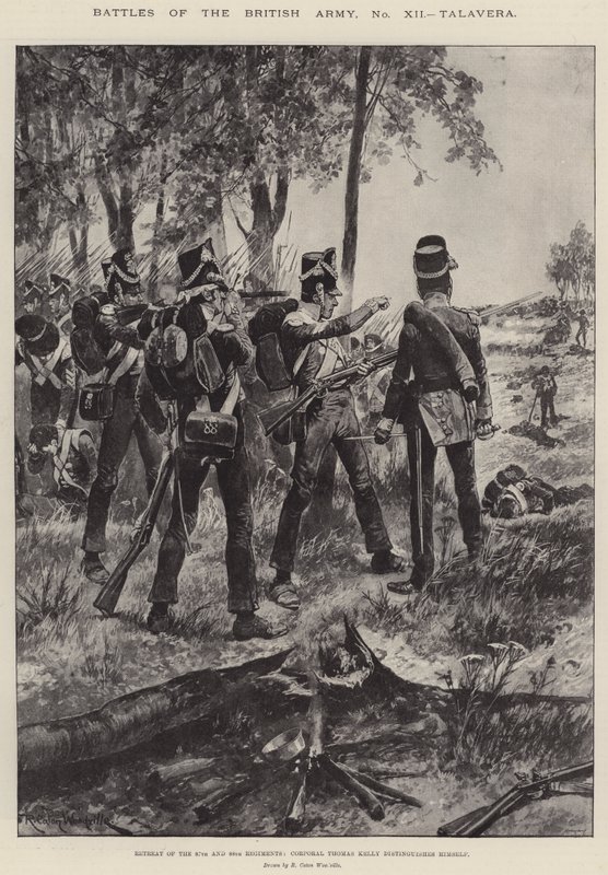 A brit hadsereg csatái, Talavera, a 87. és 88. ezred visszavonulása, Thomas Kelly tizedes kitünteti magát alkotó: Richard Caton Woodville junior