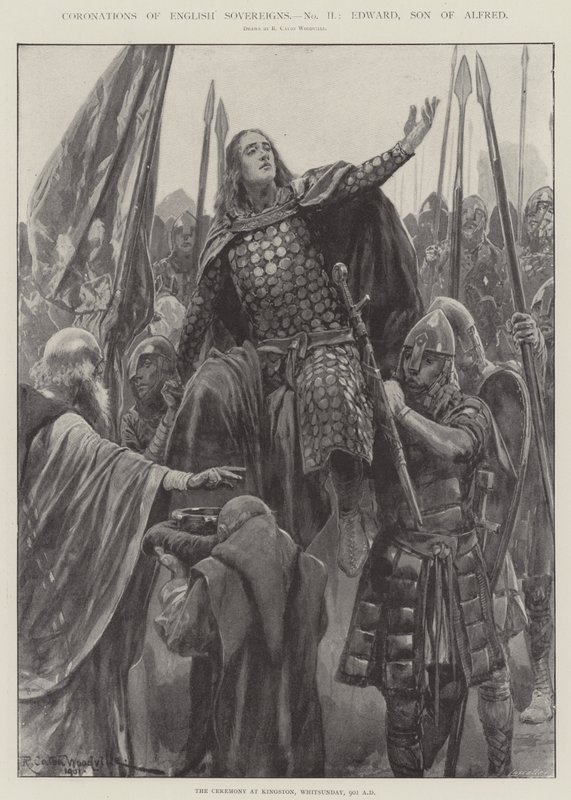Angol uralkodók koronázása, Edward, Alfred fia alkotó: Richard Caton Woodville junior