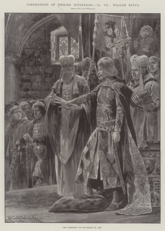Angol uralkodók koronázása, William Rufus alkotó: Richard Caton Woodville junior