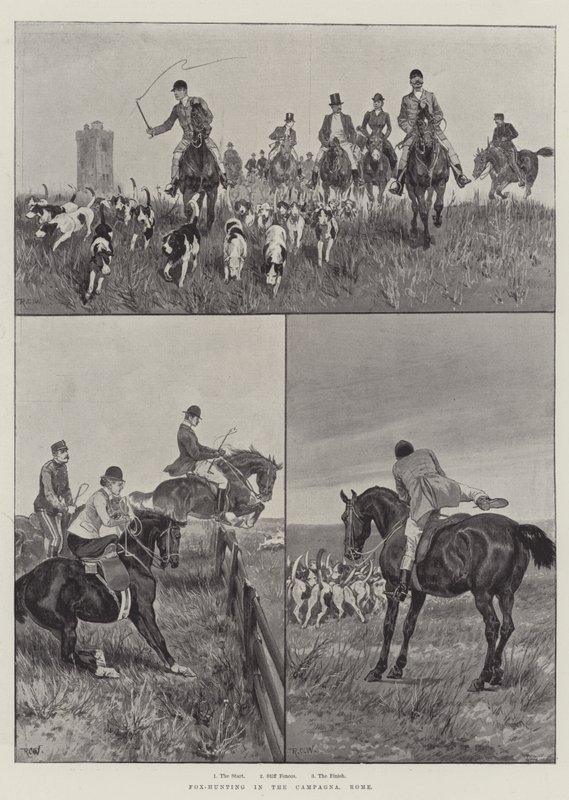 Rókavadászat a Campagna-ban, Róma alkotó: Richard Caton Woodville junior