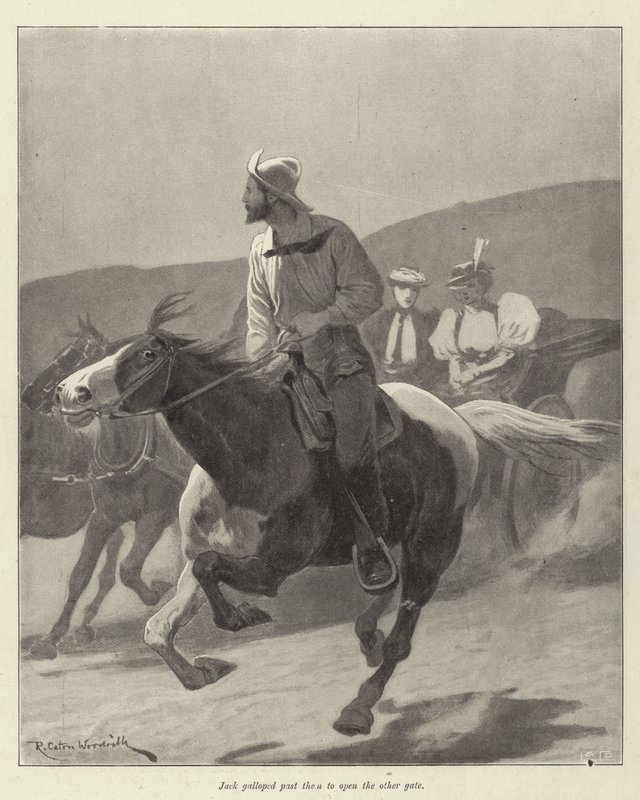 Illusztráció: Pauline Camacho bátorsága, Morley Roberts alkotó: Richard Caton Woodville junior