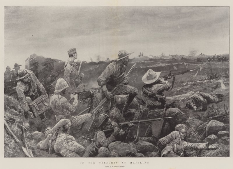 A Mafekingi árkokban alkotó: Richard Caton Woodville junior
