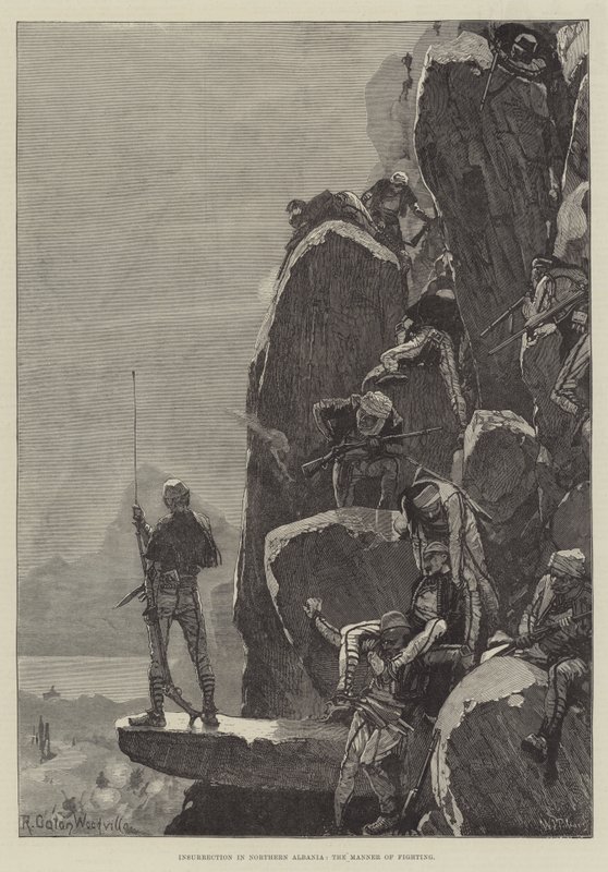 Felkelés Észak-Albániában, a harcok módja alkotó: Richard Caton Woodville junior