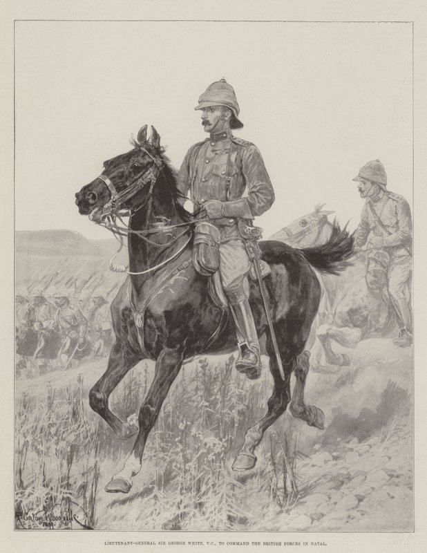 Sir George White altábornagy, a brit haderő parancsnoka Natalban alkotó: Richard Caton Woodville junior