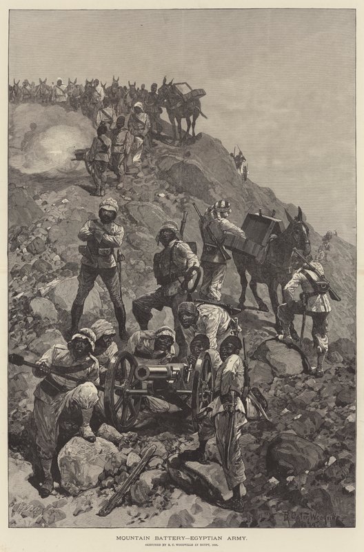 Hegyi üteg, egyiptomi hadsereg alkotó: Richard Caton Woodville junior