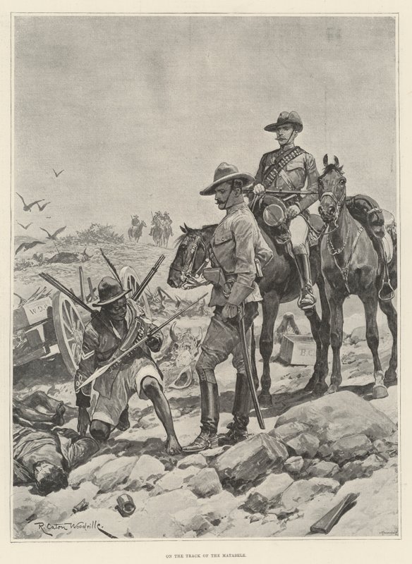 A Matabele nyomában alkotó: Richard Caton Woodville junior