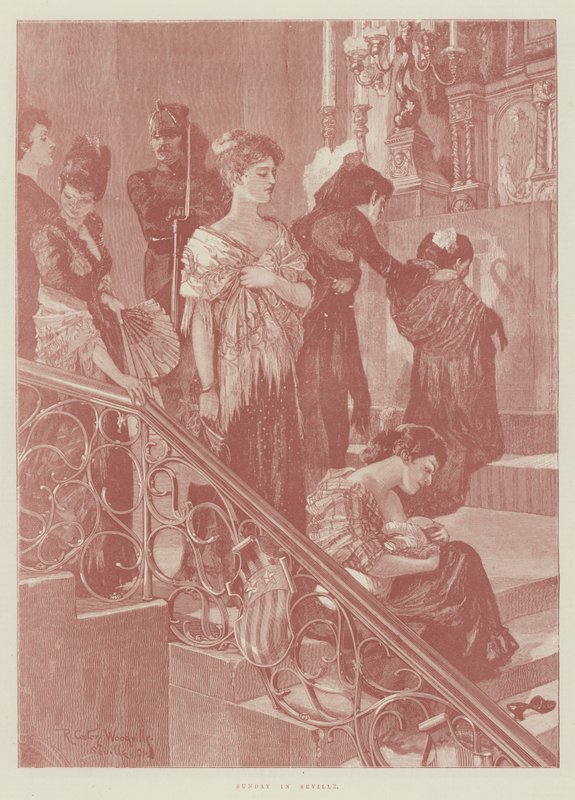 Vasárnap Sevillában alkotó: Richard Caton Woodville junior