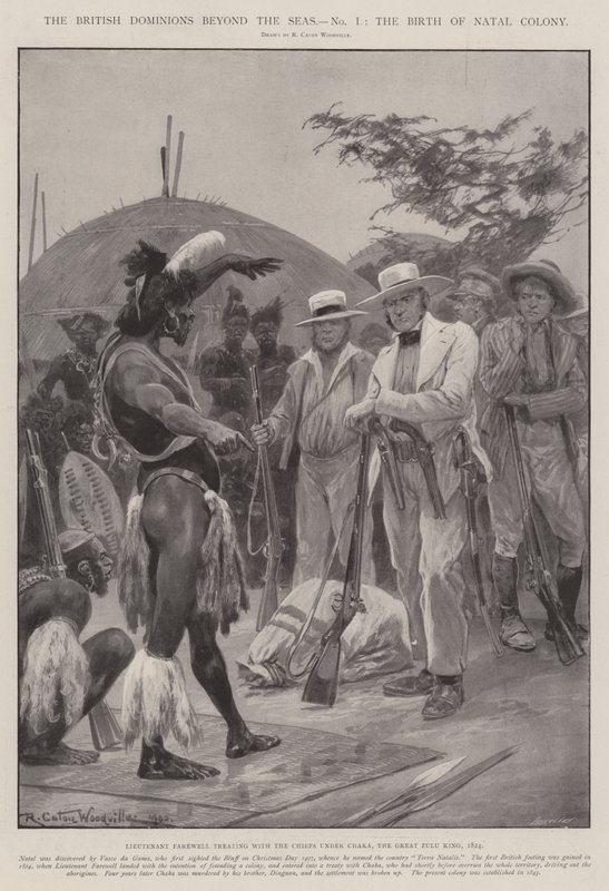 A tengeren túli brit uradalmak, Natal Colony születése alkotó: Richard Caton Woodville junior