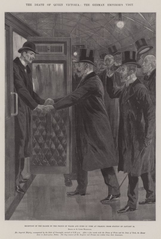 Viktória királynő halála, a német császár látogatása alkotó: Richard Caton Woodville junior