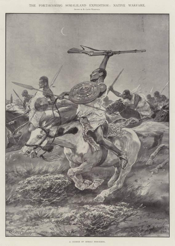 A közelgő szomáliai expedíció, Native Warfare alkotó: Richard Caton Woodville junior