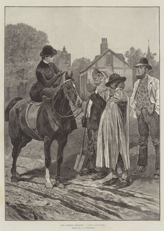 Az általános választás, egy Lady Canvasser alkotó: Richard Caton Woodville junior