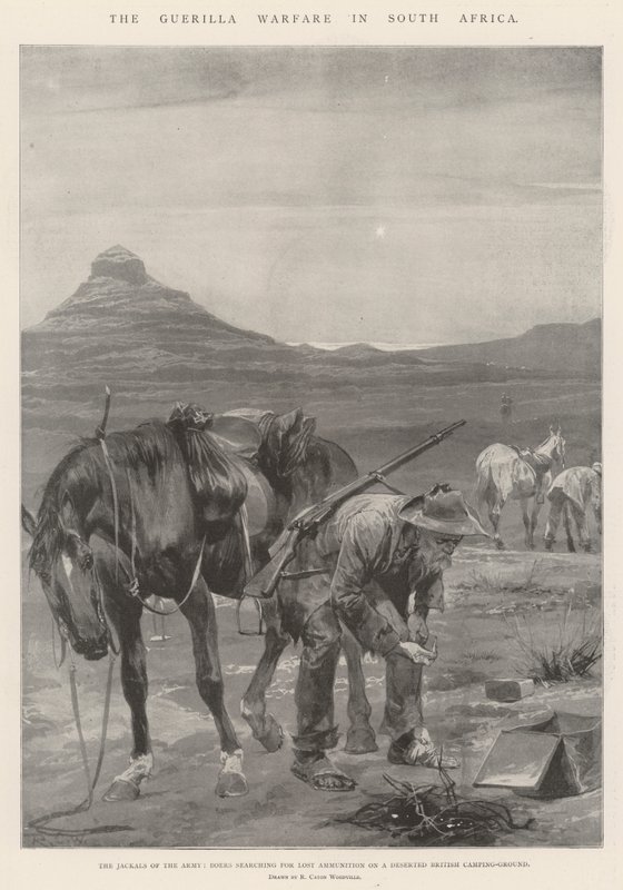 A gerillaháború Dél-Afrikában alkotó: Richard Caton Woodville junior
