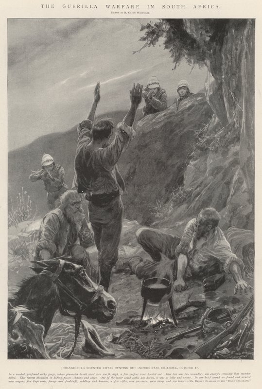 A gerillaháború Dél-Afrikában alkotó: Richard Caton Woodville junior