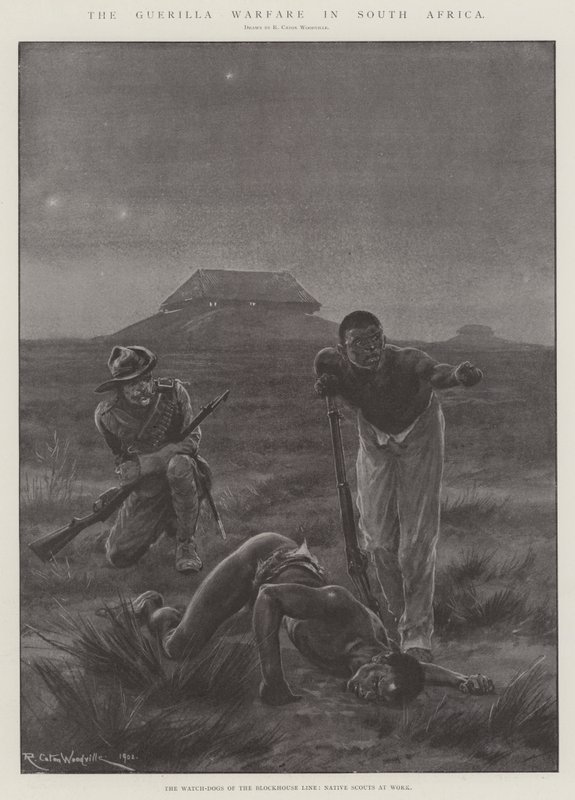 A gerillaháború Dél-Afrikában alkotó: Richard Caton Woodville junior