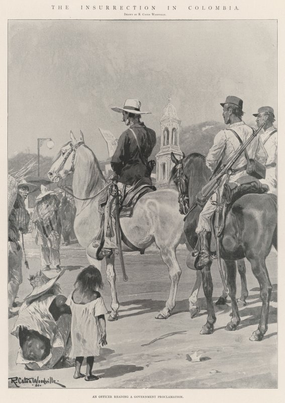 A felkelés Kolumbiában alkotó: Richard Caton Woodville junior