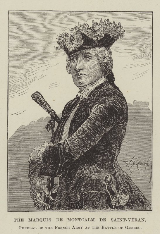 Montcalm de Saint-Veran márki, a francia hadsereg tábornoka a quebeci csatában alkotó: Richard Caton Woodville junior