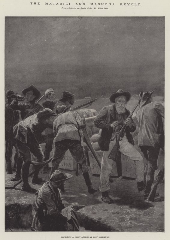 A Matabili és Mashona felkelés alkotó: Richard Caton Woodville junior