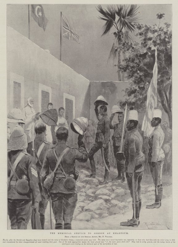 A Gordon-emléktisztelet Khartoumban alkotó: Richard Caton Woodville junior