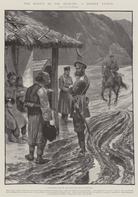 A balkáni lázadás, egy határőrség alkotó: Richard Caton Woodville junior