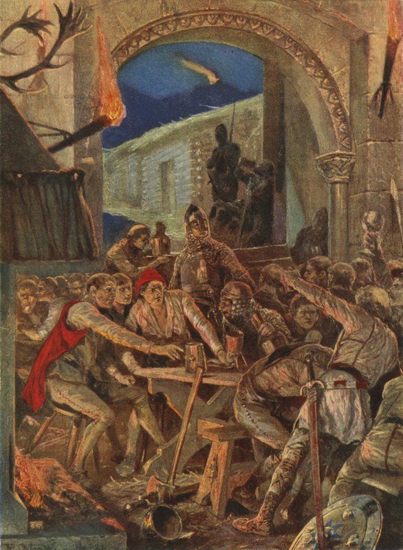 Robert de Comines embereinek ünnepe Durhamben alkotó: Richard Caton Woodville junior