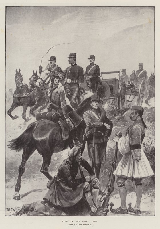 A görög hadsereg típusai alkotó: Richard Caton Woodville junior