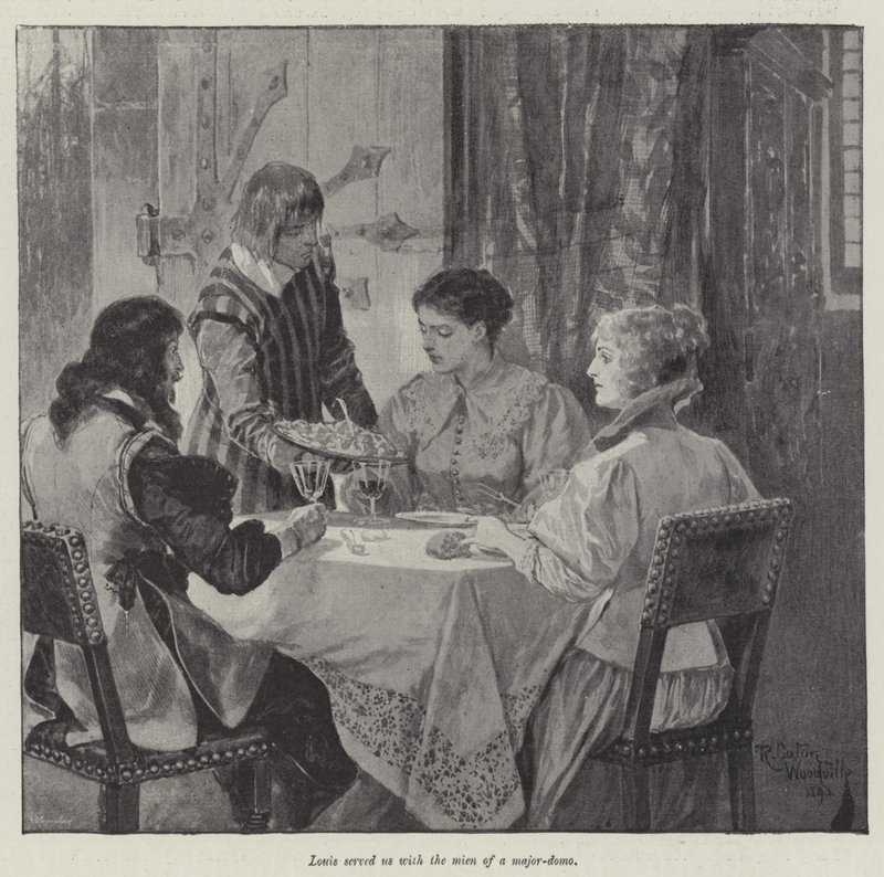 A vörös köntös alatt, Stanley J Weyman alkotó: Richard Caton Woodville junior
