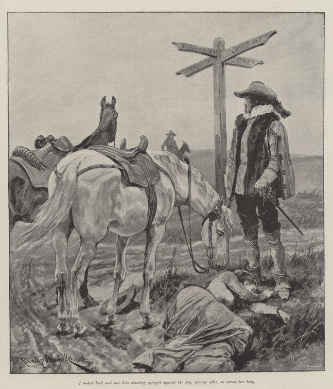A vörös köntös alatt, Stanley J Weyman alkotó: Richard Caton Woodville junior
