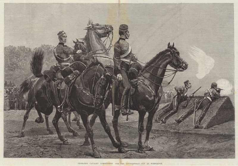 Yeomanry lovassági verseny a Loyd-Lindsay Kupáért Wimbledonban alkotó: Richard Caton Woodville junior