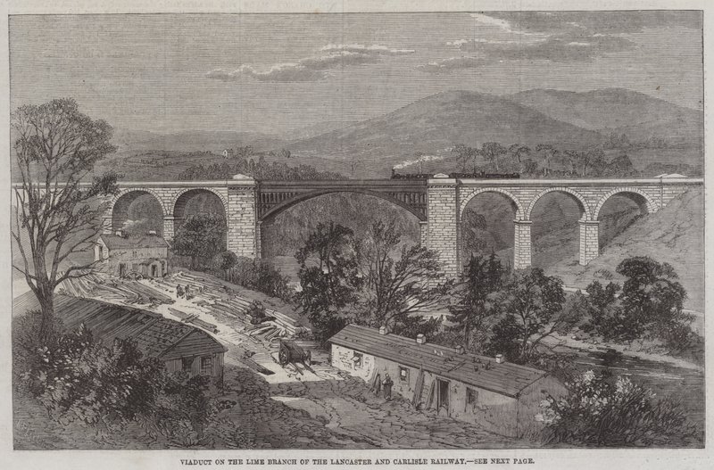 Viadukt a Lancaster és Carlisle-i vasútvonal Lime ágán alkotó: Richard Principal Leitch