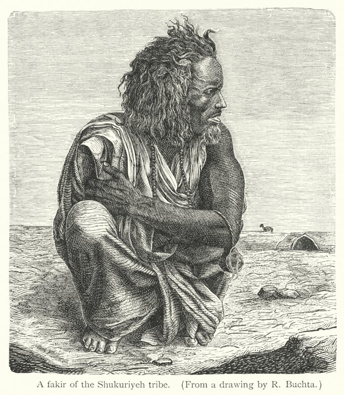 A Shukuriyeh törzs fakírja (metszet) alkotó: Richard (after) Buchta