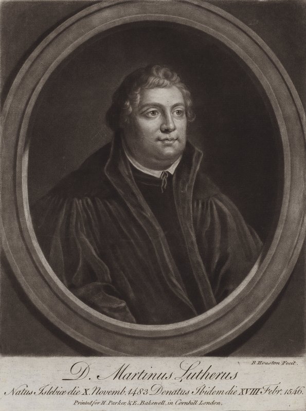Luther Márton német pap, teológus és protestáns reformátor (metszet) alkotó: Richard (after) Houston