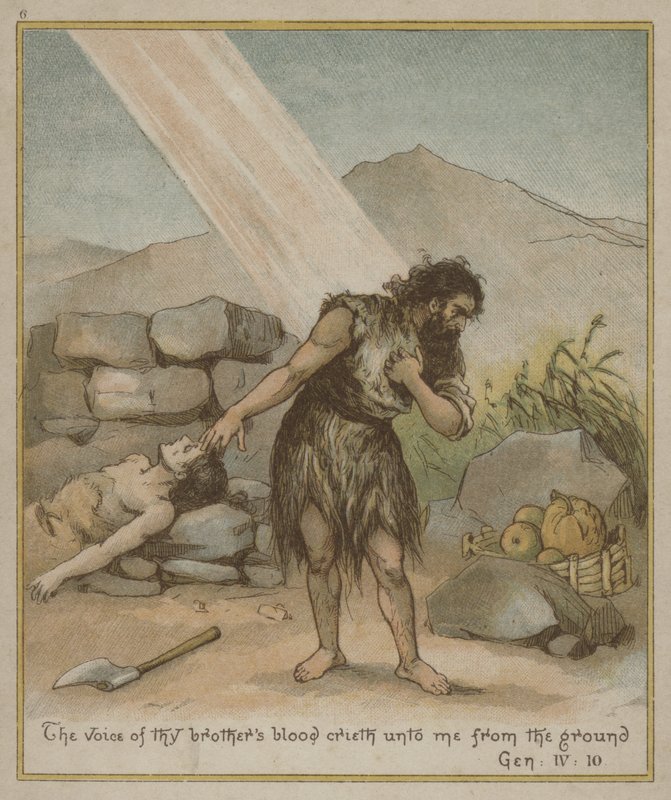 Káin, miután megölte Ábelt alkotó: Richard Andre