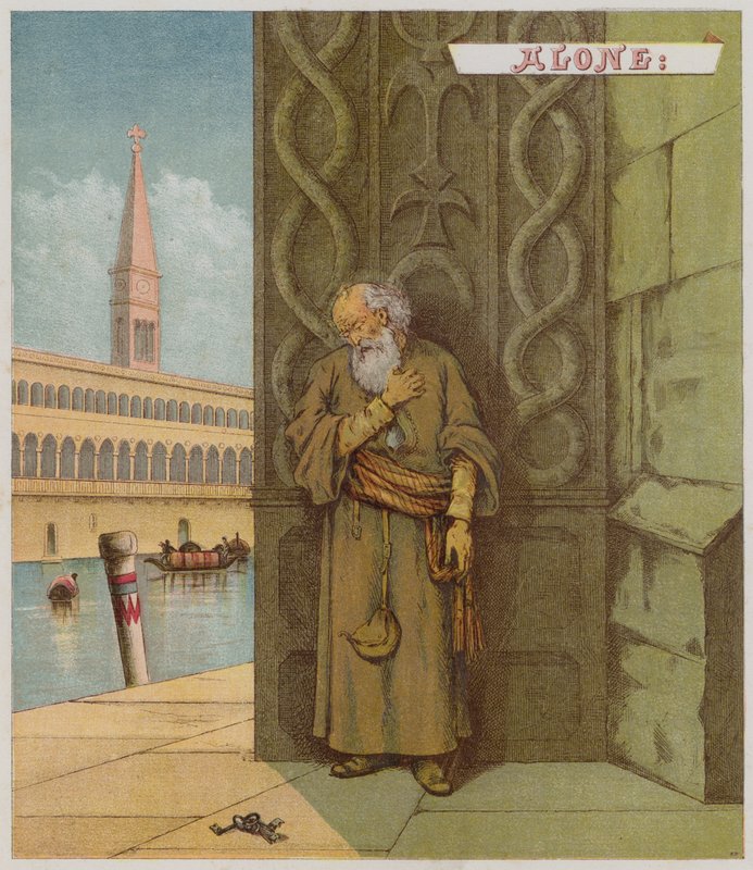 Illusztráció: A velencei kereskedő (chromolitho) alkotó: Richard Andre