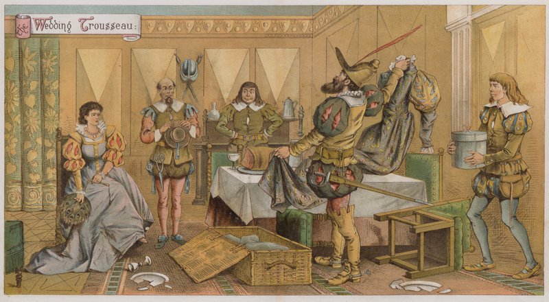 Illusztráció: A cickány megszelídítése (chromolitho) alkotó: Richard Andre
