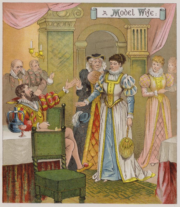 Illusztráció: A cickány megszelídítése (chromolitho) alkotó: Richard Andre