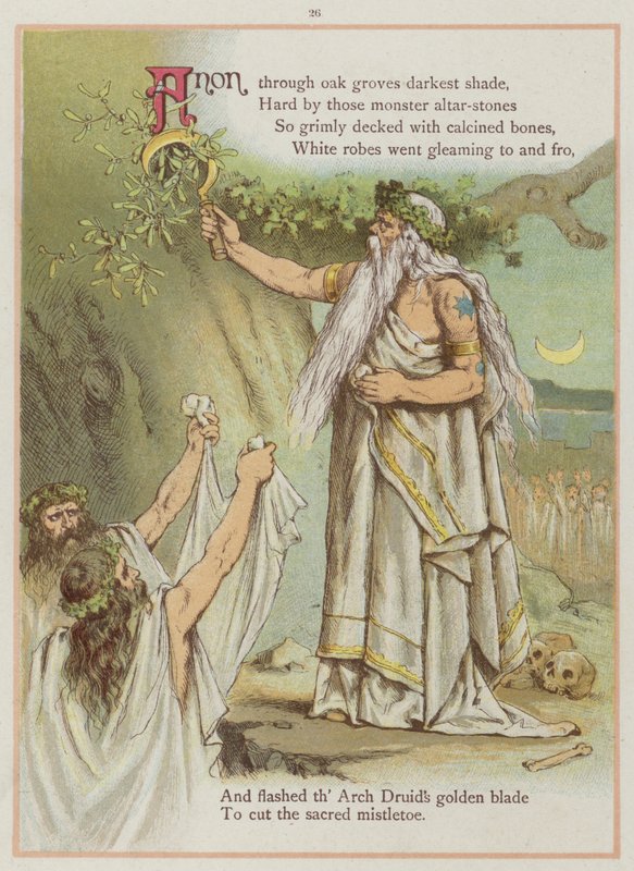 Oldal az Upstreamből, Richard Andre, Druids (színes litho) alkotó: Richard Andre