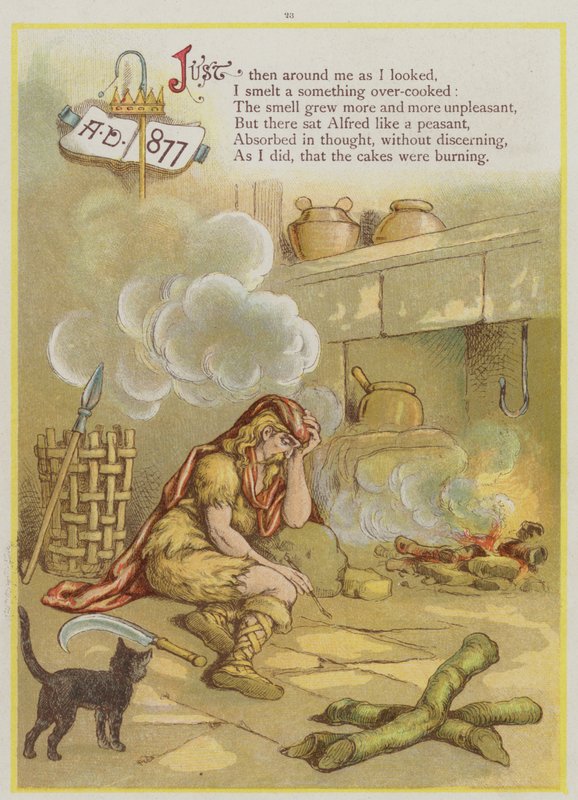 Oldal az Upstreamről, Richard Andre, Alfréd király és a sütemények (színes litó) alkotó: Richard Andre