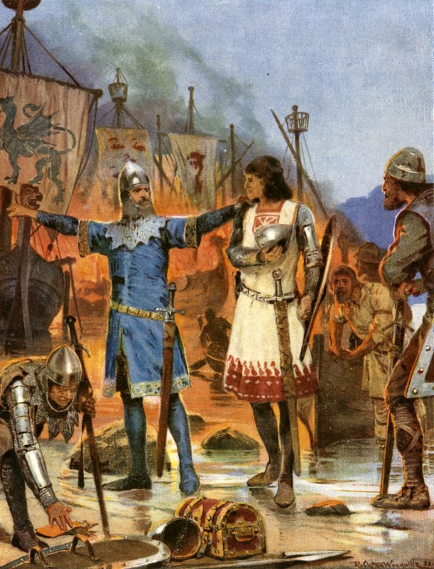 Fitzstephen elégeti a csónakjait alkotó: Richard Caton II (after) Woodville