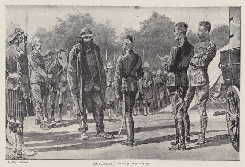Cronje átadása, 1900. február 27. (litho) alkotó: Richard Caton II (after) Woodville