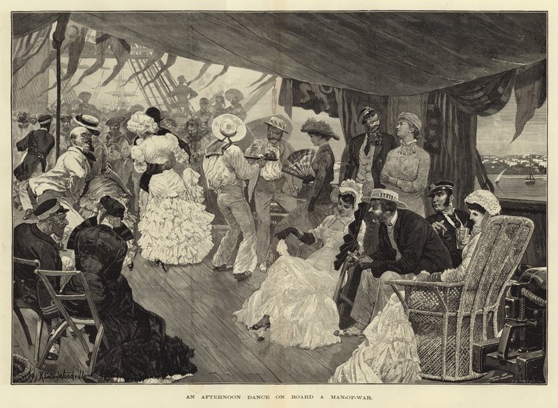 Délutáni tánc egy Man-of-War fedélzetén alkotó: Richard Caton Woodville junior