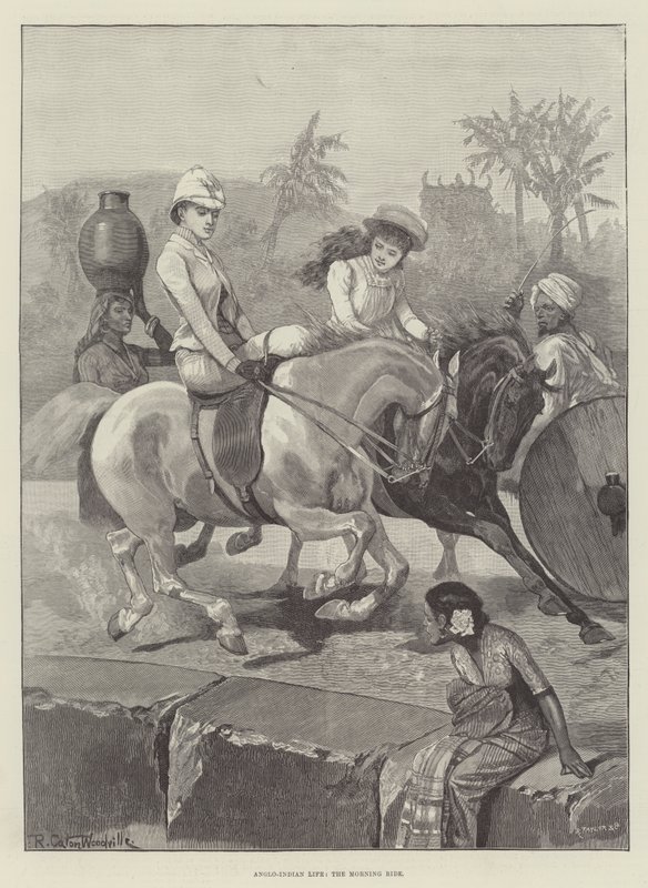 Angol-indiai élet, a reggeli utazás alkotó: Richard Caton Woodville junior