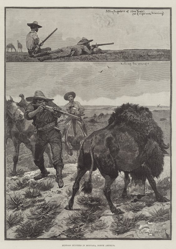 Bölényvadászok Montana, Észak-Amerika alkotó: Richard Caton Woodville junior