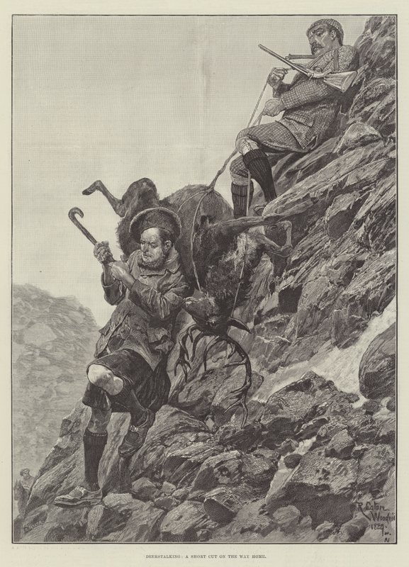 Szarvasvadászat, parancsikon a hazaúton alkotó: Richard Caton Woodville junior