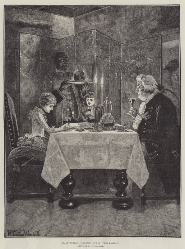 Nagyapa karácsonyi vacsorája, a hölgyek! alkotó: Richard Caton Woodville junior