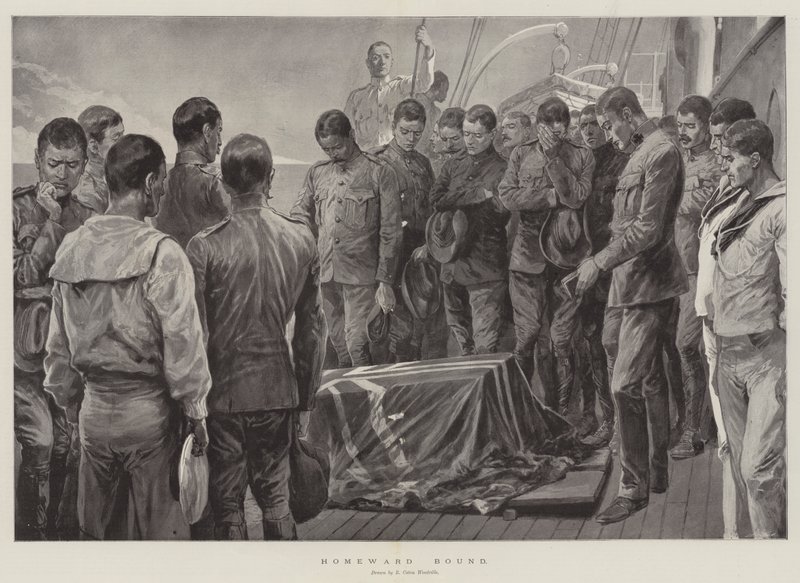 Hazafelé tartva alkotó: Richard Caton Woodville junior
