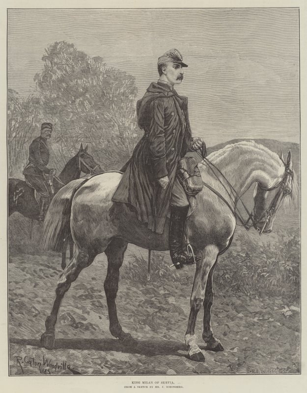 Milánó szerb király alkotó: Richard Caton Woodville junior